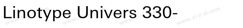 Linotype Univers 330字体转换